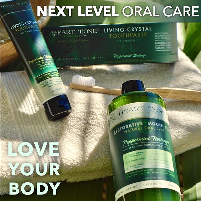 Living Crystal Toothpaste | Fluoride Free | Natural &amp Remineralizing Hydroxyapatite Toothpaste | Sensitive Teeth | Theobromine Strengthens Enamel | Minty Fresh