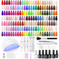 Beetles Gel Nail Polish Kit with U V Light 100 Colors Gel Polish 133 Pcs Nail Stuff Kit for All Seasons with Base and Matte&ampGlossy Top Coat Infinite Inspirations Soak Off Gifts for Women Girls Te