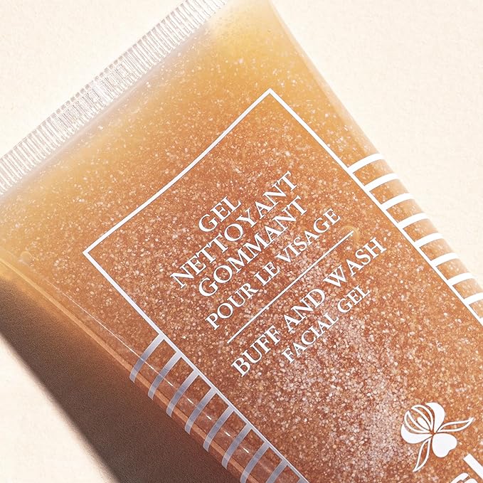 Sisley Paris Buff and Wash Facial Gel - 100 mL - Face Wash with Essential Oils &amp Exfoliating Micro Particles for Soft Luminous Skin - Use 3-4x Per Week