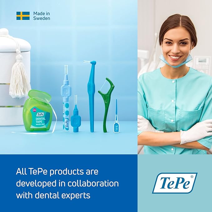 TePe Pack of 25 Interdental Brush Original Soft Dental Brush for Teeth Cleaning 4 Yellow