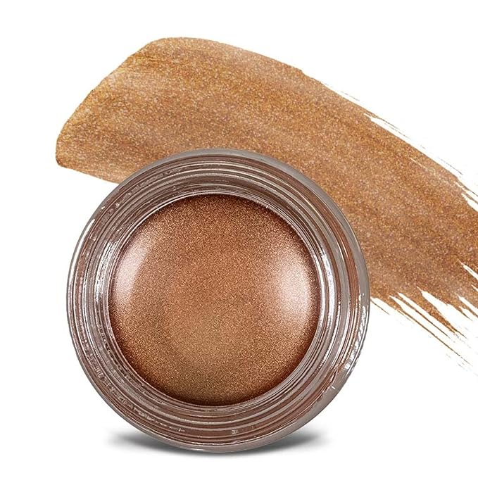 Mommy Makeup Any Wear Creme Eyeshadow - Waterproof Crease-Proof Long Lasting High Pigment Oil-free - Cream to Powder for Eyes Cheeks &amp Lips (Golden Caramel)
