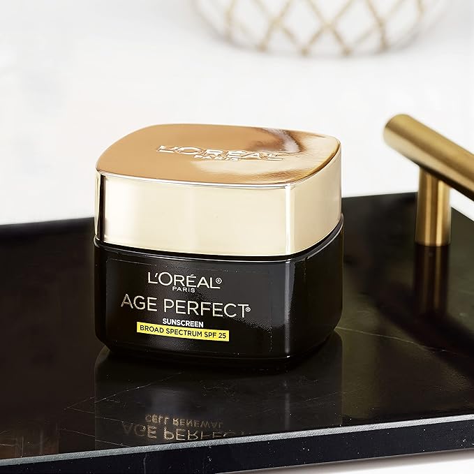 LOreal Paris Age Perfect Cell Renewal Anti-Aging Day Moisturizer with Broad Spectrum SPF 25 Sunscreen Antioxidants and Vitamin E 1.7oz