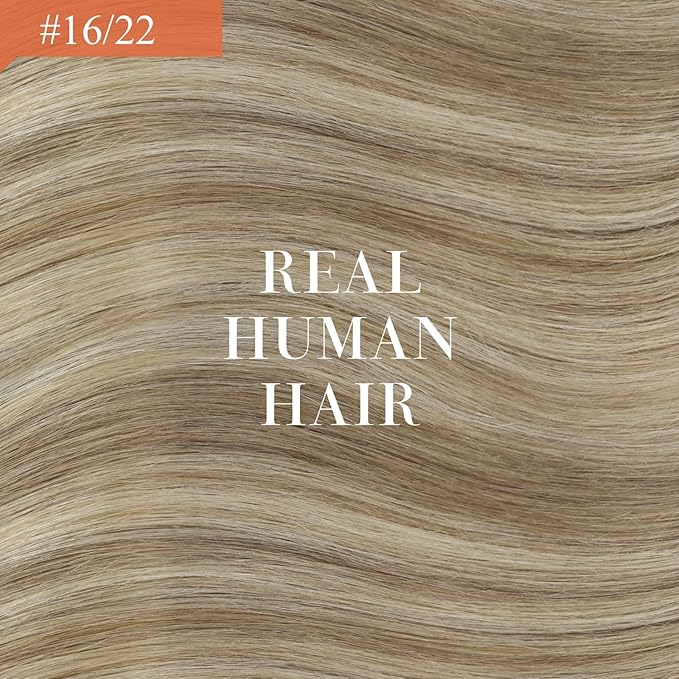 Ve Sunny Ponytail Extension Real Human Hair for Women Clip in Ponytail Hair Extension Straight Hair Pieces Wrap Around Dark Ash Blonde Highlights Golden Blonde 16inch 80G