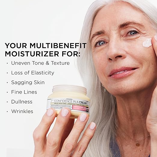 IT Cosmetics Confidence in a Cream - Hydrating &amp Anti Aging Face Moisturizer Visibly Reduces Fine Lines &amp Wrinkles Up To 48H Hydration Repairs Skin Barrier Squalane &amp Ceramides For Al
