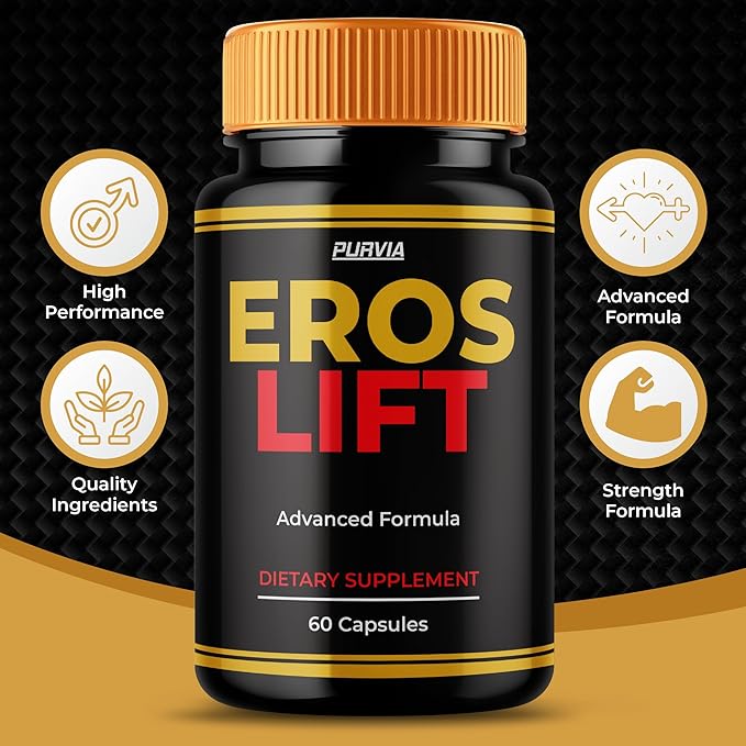 (2 Pack) Eros Lift Capsules ErosLift Supplement For Men Energy &amp Power Support Capsulas Ultra Men's Performance Pills Natural draft Health Workout Drive Fitness Endurance &amp Stamina (