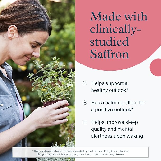 Youtheory Saffron - Vegan Energy Supplement for Men &amp Women* - Contains Rhodiola Rosea &amp Ashwagandha - Dairy Soy &amp Gluten Free - 60 Vegetarian Capsules