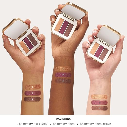 jane iredale PurePressed Eye Shadow Triple Highly Pigmented Mineral Based Eye Color Long Lasting &amp Crease Resistant Formula Safe for Sensitive Eyes
