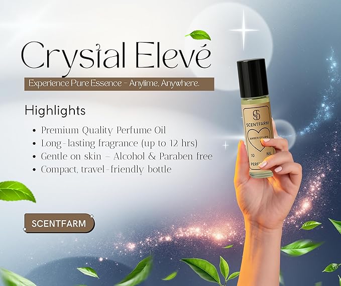Perfume Oil 5-in 1 Set -Long Lasting Alcohol-Free Roll-On Fragrance Oils for Men &amp Women5 ×10ML Concentrated Travel Perfume Oils Crystal EleveSaharAmber Eclips Crimson Noir &amp Royal Image