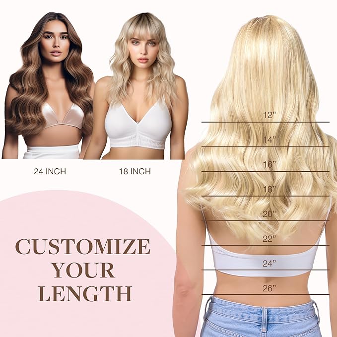 GOO GOO Wire Hair Extensions Human Hair 17/22/60 Ash Blonde with Golden Blonde and Platinum Blonde Balayage 18inch 95g Invisible Wire Hair Extensions with Transparent Seamless Fish Line Hairpiece