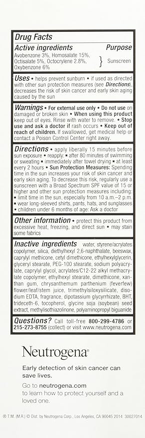 Neutrogena Age Shield Anti-Oxidant Face Lotion Sunscreen with Broad Spectrum SPF 70 Oil-Free &amp Non-Comedogenic Moisturizing Sunscreen to Prevent Signs of Aging 3 fl. oz (Pack of 2)