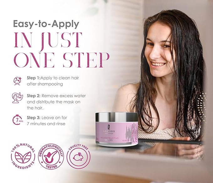 Lazzios Intense Hair Mask ? Deep Conditioning Treatment with Nano-Repair Technology Hydrating Keratin &amp Argan Oil Mask for Dry Frizzy Hair ? 300g