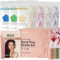 KOTAMU Hard Wax Beads 6 Packs Waxing Beads for Hair Removal- Facial Bikini Brazilian Leg Sensitive Skin Full Body- Stripless Wax Beans Kit for Coarse &amp Fine Hair Ideal for Women Men Home Salon U
