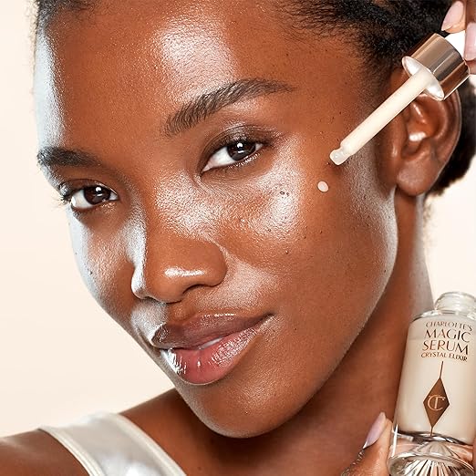 Charlotte Tilbury Magic Serum Crystal Elixir - Skincare Set Essential - Firming Peptide Serum for Face &amp Neck - Perfect for Gifting &amp Makeup Pairings