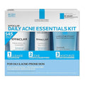 Effaclar Daily Acne Essentials Kit Acne Treatment System Salicylic Acid Acne Cleanser Pore Refining Toner &amp Matte Face Moisturizer for Oily Skin &amp Combination Skin Oil-Free 2 Month Suppl