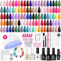 Beetles Gel Nail Polish Kit with U V Light 68 Pcs Gel Nail Kit 35 Colors Emotional Spectrum with Base Matte&ampGlossy Top Coat Soak Off Manicure Set Women Teen Girl Christmas Gifts Beetles Gift Sp