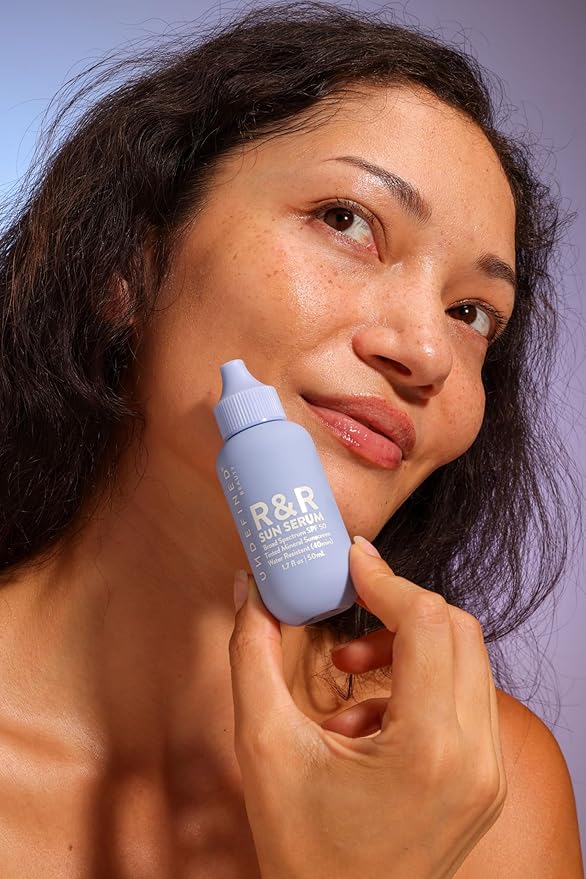 Undefined Beauty NEW UNTINTED R&ampR Sun Serum SPF 50 PA++++ Mineral Sunscreen with Niacinamide Water Resistant Broad Spectrum Protection &amp Blue Light Defense (Untinted)
