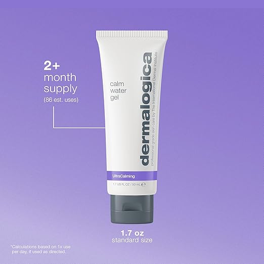 Dermalogica Calm Water Gel Weightless Face Moisturizer for Sensitive Skin - Help Support Healthy Moisture Balance with Lavender Essential Oil 1.7 Fl Oz