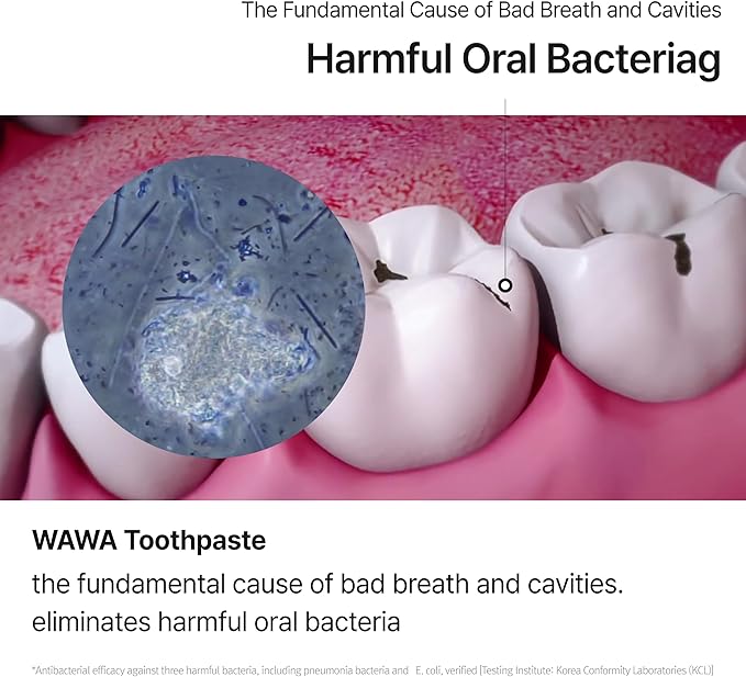 ROROBELL Wawa Toothpaste Made for My Boyfriend's Bad Breath Sensitive Teeth Improvement of Gum Problems/Peppermint Flavor/Made with Wasabi I 3.53 fl.oz (Pack of 5)