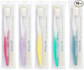 NIMBUS Extra Soft Toothbrushes (Regular Head) Periodontist Design Tapered Bristles for Sensitive Teeth and Receding Gums Individually Wrapped Plaque Remover Travel Toothbrush (10 Pack Colors Vary)