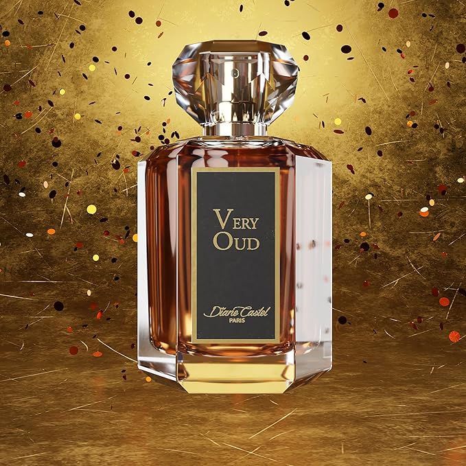 Very Oud Gift Set - Woody Amber Fragrance - Perfume for Women and Body Lotion - Notes of Vanilla Raspberry Rose Lychee Leather - 3 pc