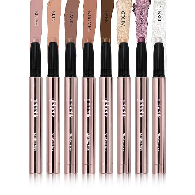Girlactik Creamy Eyeshadow Stick- Long Lasting and Water-Resistant Shimmering and Matte Colors Eye Shadow Stick Makeup Built-in sharpener - 2 g / .07 oz (Nutmeg)