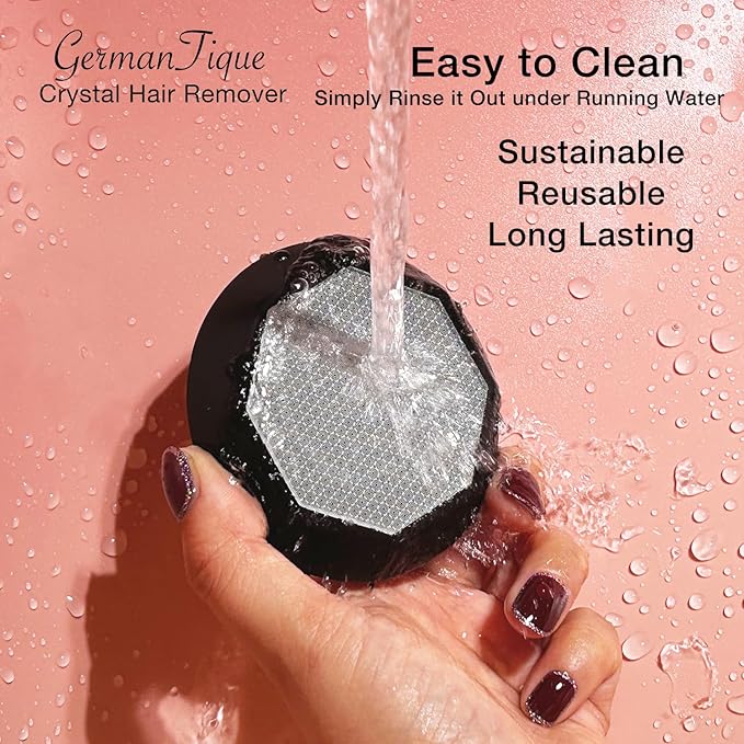 Crystal Hair EraserUpgraded Crystal Hair Remover DiamondPainless and Effective Nano Glass Hair Removal Stone and Skin ExfoliationNatural Epilator for Women and Men(Black)