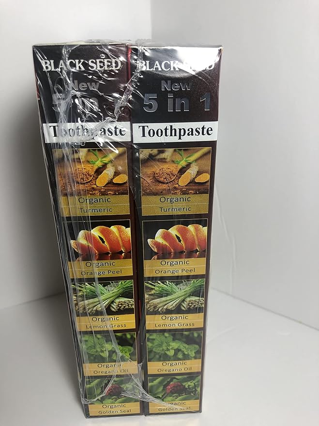 Essential Palace Organic Black Seed Toothpaste 100% Fluoride Free &amp Vegetable Base (6 pack) 6.5oz