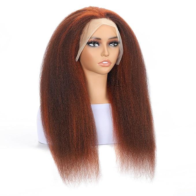 Kinkycurly Wig Human Hair 13x4 Curly Lace Front Wig Human Hair With Baby Hair Pre Plucked 4/350 Colored HD Lace Glueless Wigs Human Hair For Women 180 Density