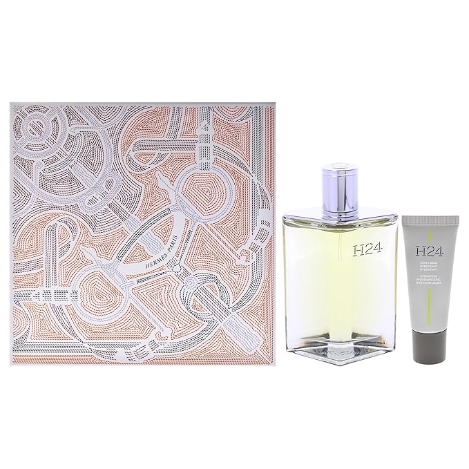Hermes H24 for Men - 2 Pc Gift Set 3.3oz EDP Spray 0.68oz Face Moisturizer