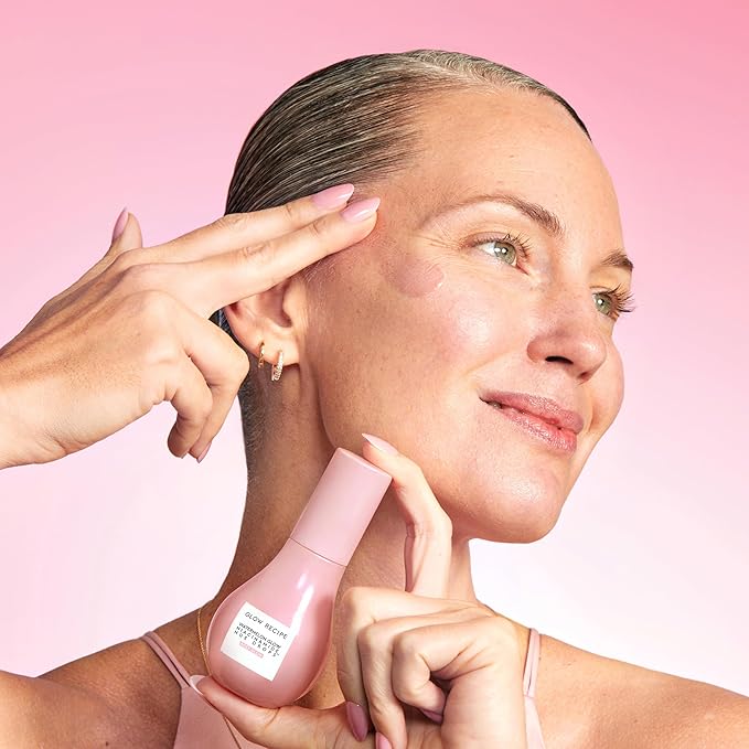 Glow Recipe Hue Drops Tinted Face Serum - Illuminating Glow Drops to Brighten &amp Hydrate - Skincare Makeup Primer &amp Liquid Highlighter to Blur Pores for a Radiant Even Skin Tone - Rosy Glow (4
