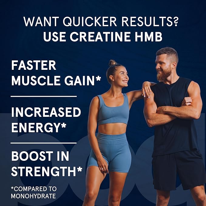 BOD Creatine HMB Capsules Creatine Monohydrate Powder with HMB for Muscle Growth Increased Strength Energy and Performance - No Bloat No Load Unflavored Vegan 150 Capsules 30 SVG