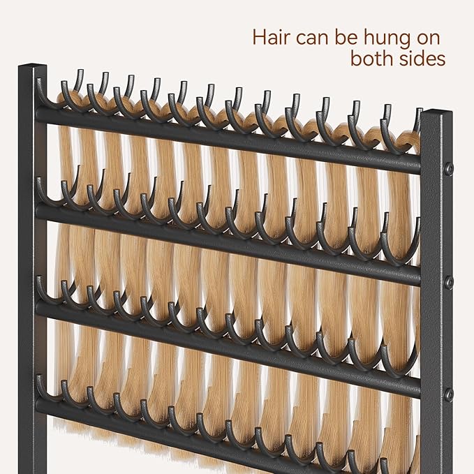 Braiding Rack 286 Pegs Braiding Hair Rack with Wheels 2-Sided Hair Braiding Stand for Braiders Hair Separator for Braiding Standing Extension Holder Hanger for Salon Home