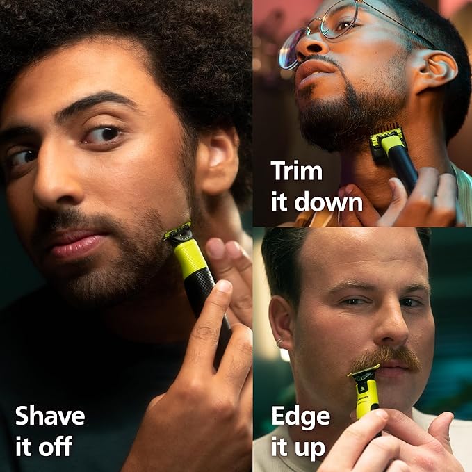 Norelco Philips OneBlade 360 with Connectivity Hybrid Face Electric Beard Trimmer and Shaver with 360 Blade Technology 1x360 Blade for Face 5in1 Adjustable Comb Model QP4530/90