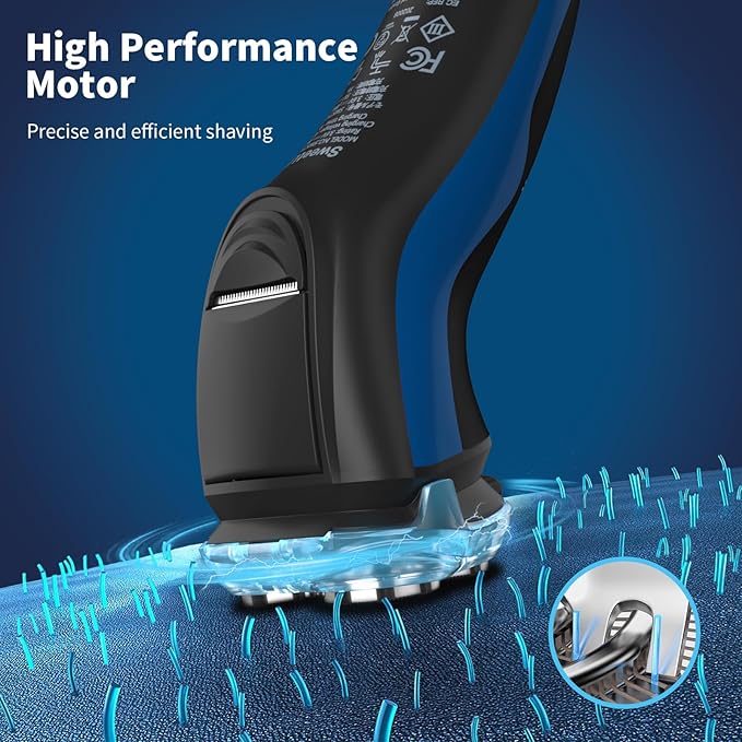 SweetLF Electric Razor for Men IPX7 Waterproof Wet &amp Dry Shaving Pop-up Trimmer Type C Rechargeable Corded &amp Cordless Father's Day Gift