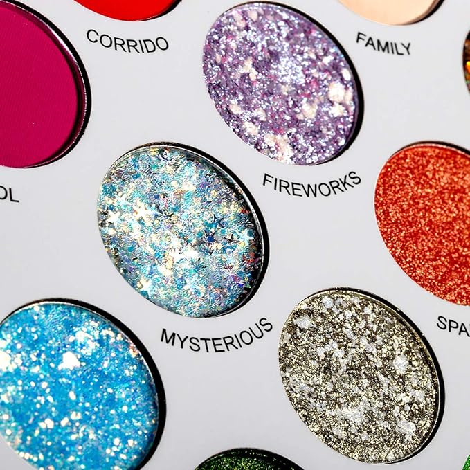 DE'LANCI Big Colorful Eyeshadow Palette Professional 54 Color Board Eye Shadow Bright Neon Glitter Matte Shimmer Makeup Pallet Highly Pigmented Powder EyeShadow for Women Girl Halloween Christmas Gift