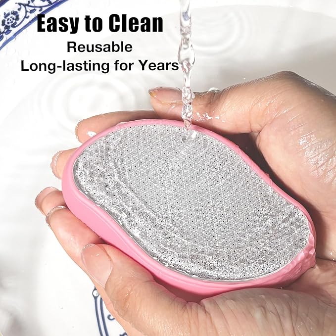 Premium Crystal Hair EraserPainless Exfoliation Hair Removal EpilatorNano Glass Hair Remover for WomenNatural Gentle and Efficient Shaver Trimmer on Leg Arm(Rose Pink)