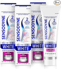 Sensodyne Clinical White Toothpaste Clinically Proven Whitening for Sensitive Teeth Stain Protector 3.4 oz x 3