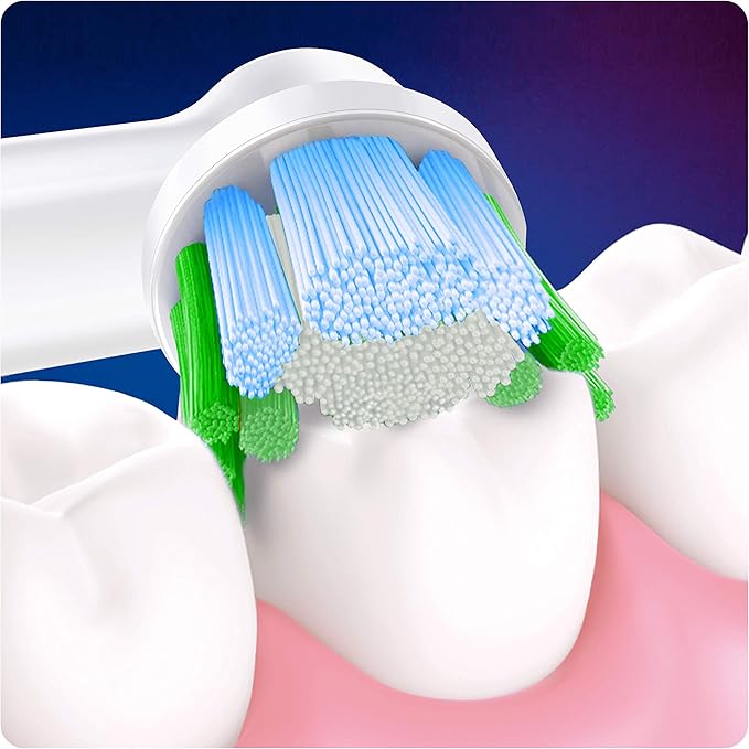 Oral-B Clean Maximiser Precision Clean Electric Toothbrush Heads Plate Removal Pack of 3 White
