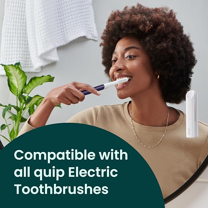 quip Sonic Toothbrush Replacement Heads for Adults - 6 Pack - Verified quip Standard Brush Head Refills for Electric Toothbrushes - Soft Bristles Compact &amp Flexible - Last 3 Months Each