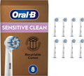 Braun Oral-B 4210201320180 Sensitive Clean Toothbrush Heads for Our Gentle Cleaning in Letterbox Packaging Pack of 8