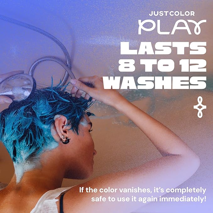 Just Color Hair Dye Spray | Semi-Permanent | 10-Minute Process | Custom Color Options | Clementine Orange | Leave in Conditioner | Ammonia &amp PPD Free | Lasts 8-12 Washes | Pack of 2