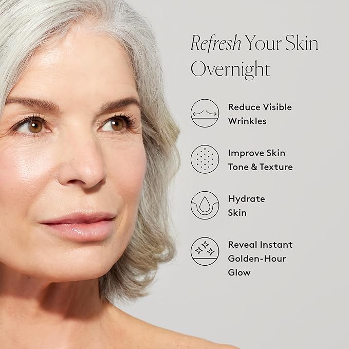 Naked &amp Thriving The Night Set | Renew Resurfacing Night Serum (30 mL) + Rejuvenate Restorative Face Oil (35 mL) with Hyaluronic Acid Argan &amp Sea Buckthorn Oils and Fruit AHAs (Set of 2)