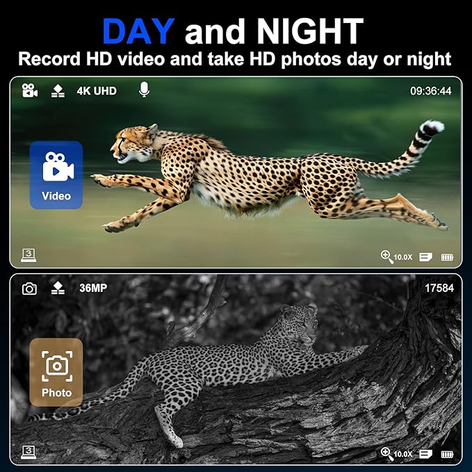 Night Vision Goggles4K Night Vision Binoculars for Adult with 5000mAh Rechargeable Battery16X Digital Zoom3.5 HD Screen and 1000FT Viewing Range32GB TF Card for Photo and VideoIdeal Gift for Men