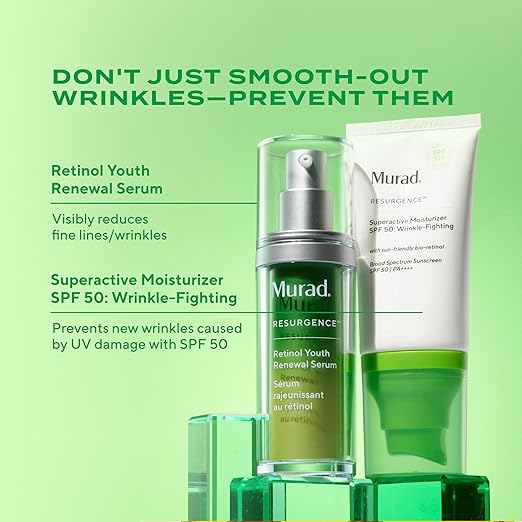 Murad Superdraft Wrinkle-Fighting Moisturizer SPF 50 - Bio-Retinoid Ultra Sheer Facial Sunscreen Gently Targets Fine Lines and Wrinkles With Aging Protection From UVB/UVA - 1.7Fl Oz