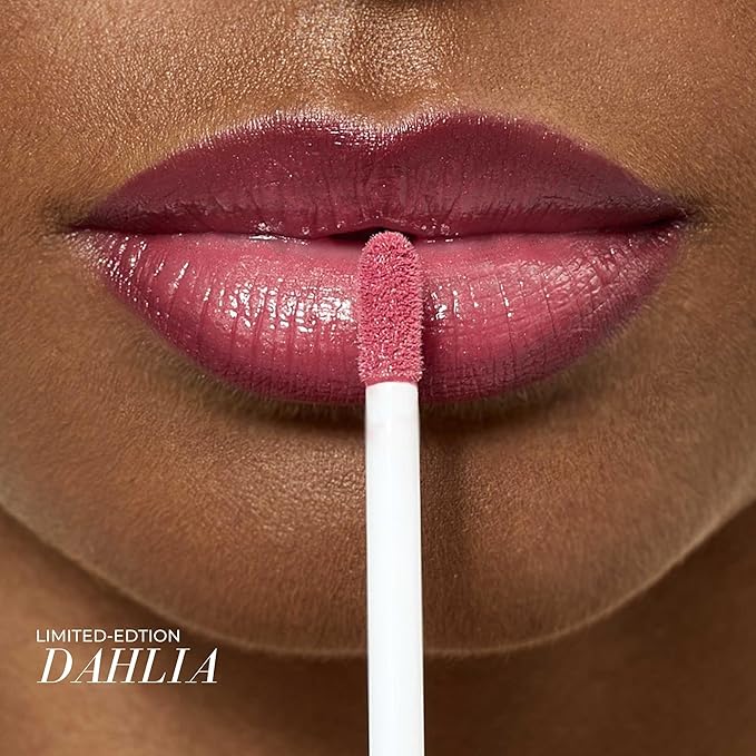 FITGLOW Beauty Lip Colour Serum | Hydrating Lip Gloss | Plumping Anti-Aging Lip Treatment | Natural Shine with Pomegranate Sterols &amp Collagen | Buildable Color for Dry Chapped Lips | Dahlia - 10g