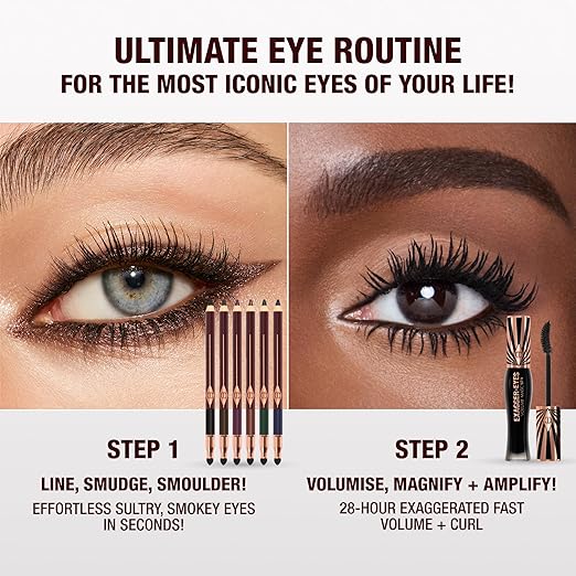 Charlotte Tilbury Rock 'N' Kohl Eyeliner Pencil - Waterproof Eyeliner with a Precision Smudger Tip - Infused with an Enhanced Kajal Formula for Sultry Smokey Eyes