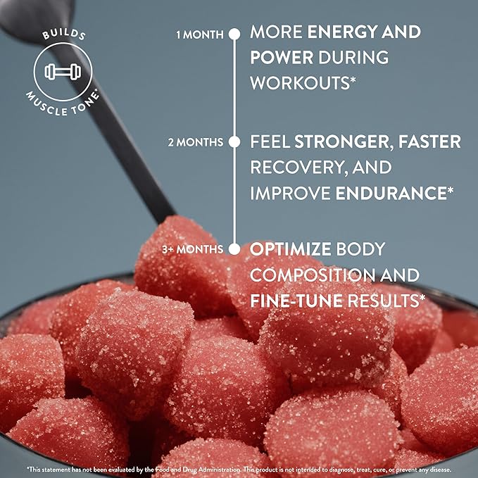 Arrae Tone Gummies ? Creatine Monohydrate 5g for Women ? Support Lean Muscle Strength &amp Recovery ? Hormone-Friendly Muscle Toning Supplement ? Mixed Berry Flavor ? 90 Count