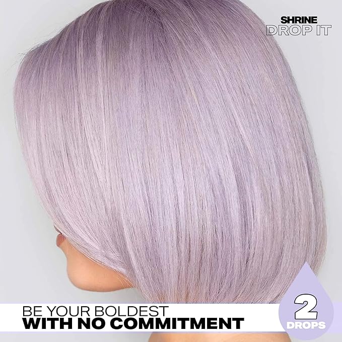 Shrine Drop It - Hair Toner - Temporary Hair Color - Rich Natural Autumn &amp Winter Shades - Semi-Permanent Dye - Vegan &amp Cruelty-Free - Multi-Use - 200 Drops Per Bottle (LILAC TONER)