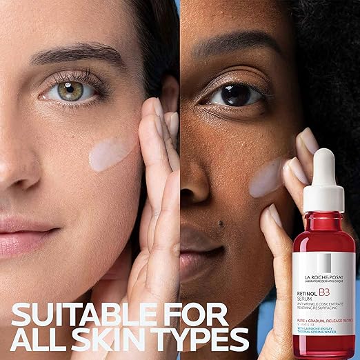La Roche-Posay Pure Retinol Face Serum with Vitamin B3 Anti Aging Face Serum for Lines Wrinkles &amp Premature Sun Damage to Resurface &amp Hydrate Suitable for Sensitive Skin 1.0 Fl. Oz
