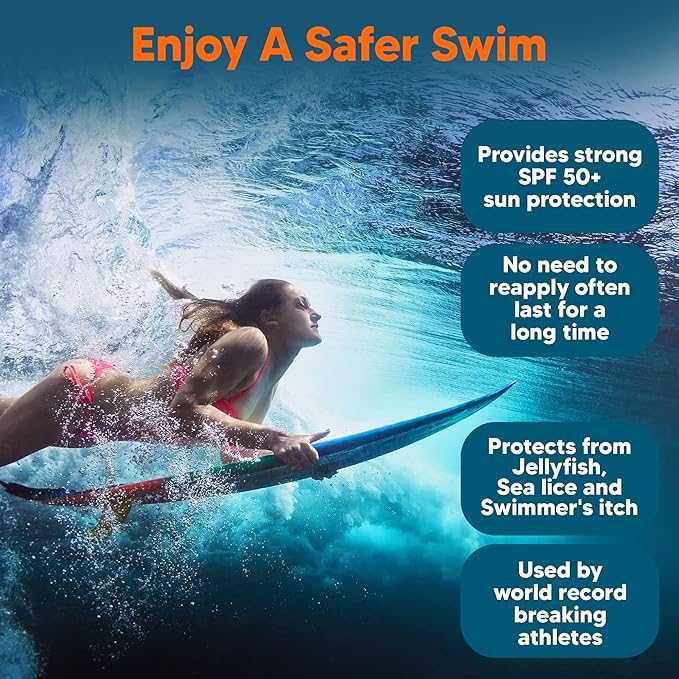 Safe Sea Anti-Jellyfish Sting Protective Lotion - Sunscreen - Sunblock - Sea Lice - Jelly Fish - 50SPF Adults (Tube 3.4 oz 3 pack)